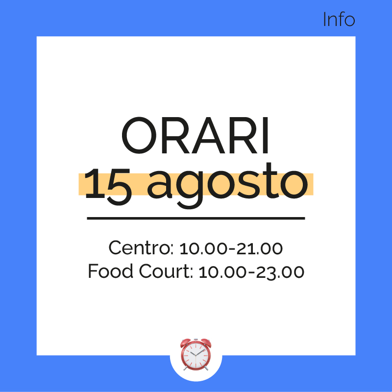 ORARI 15 AGOSTO 2024